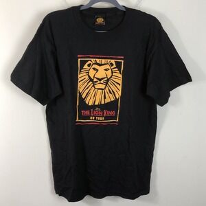 Vintage Disney Lion King Broadway On Tour Musical T-shirt Men's L Black Y2K
